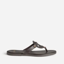 Mule-tong TEXTO marron cuir