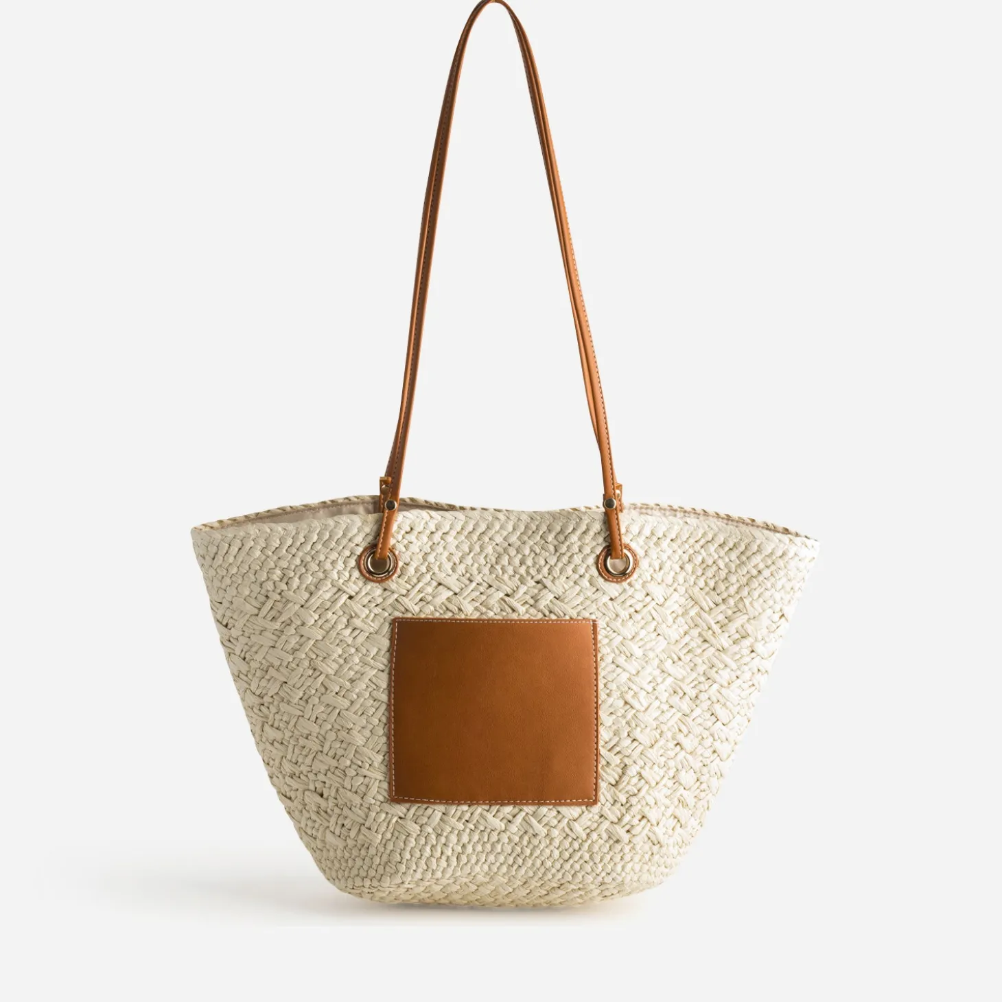 Panier beige poche camel