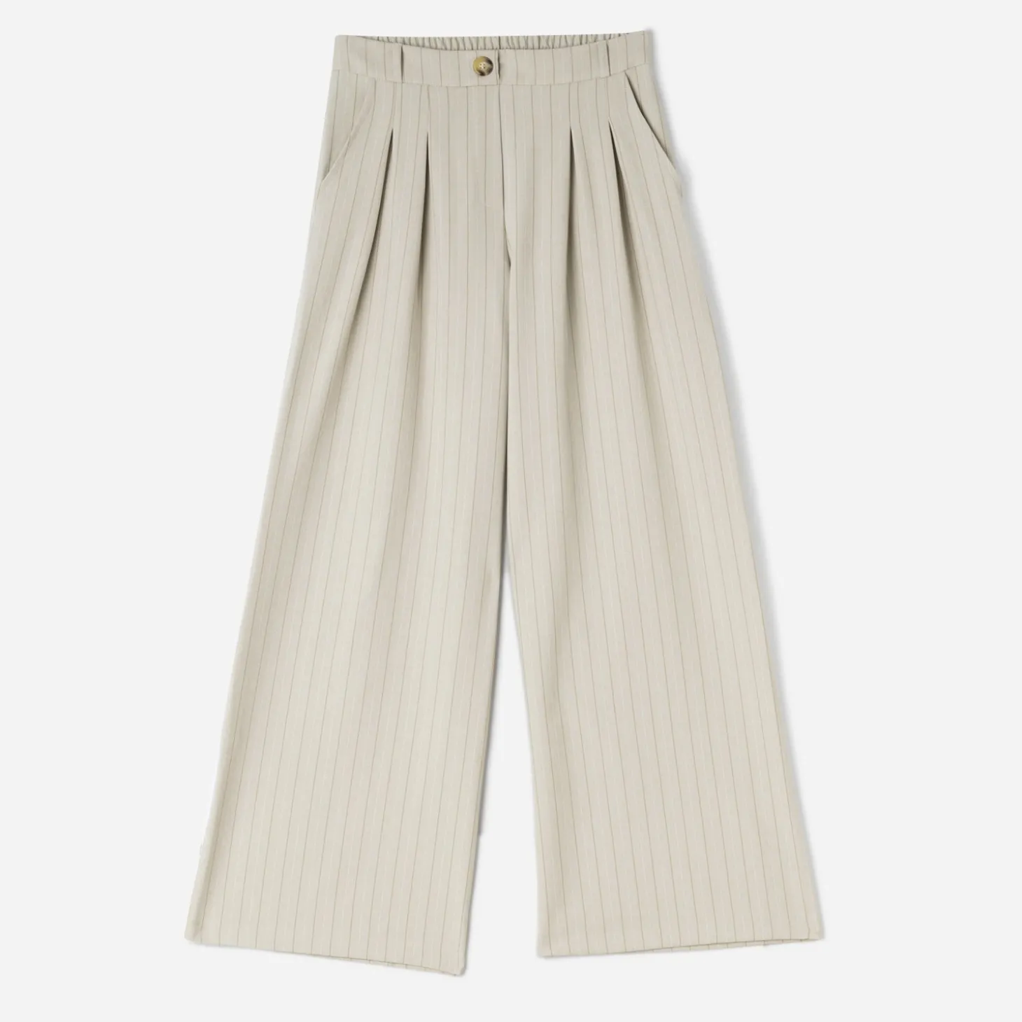 Pantalon de tailleur TEXTO beige rayures tennis
