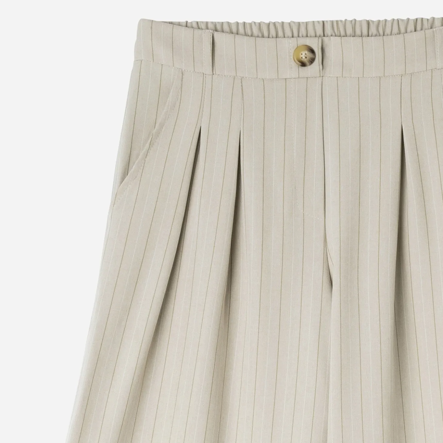 Pantalon de tailleur TEXTO beige rayures tennis