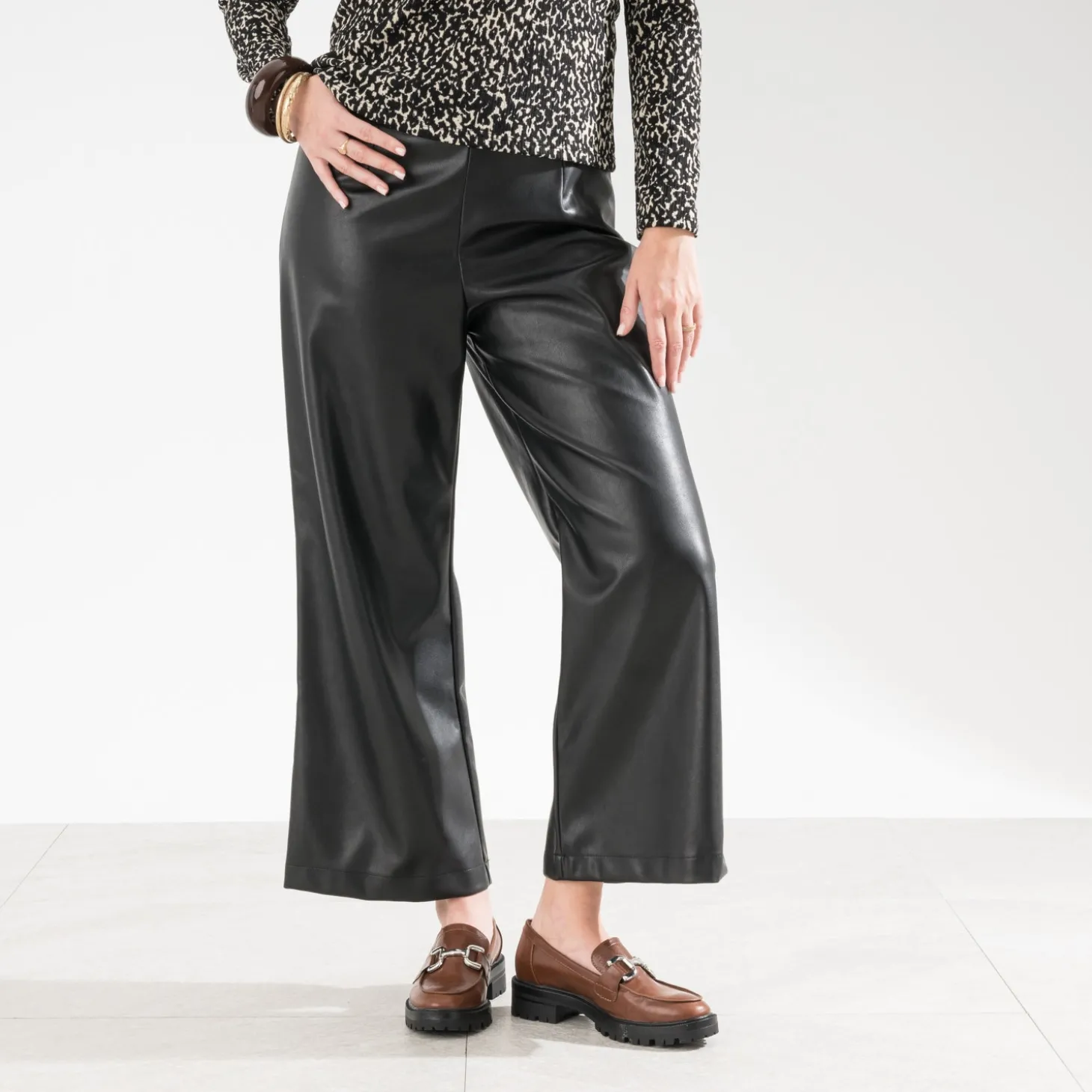 Pantalon large TEXTO noir rock