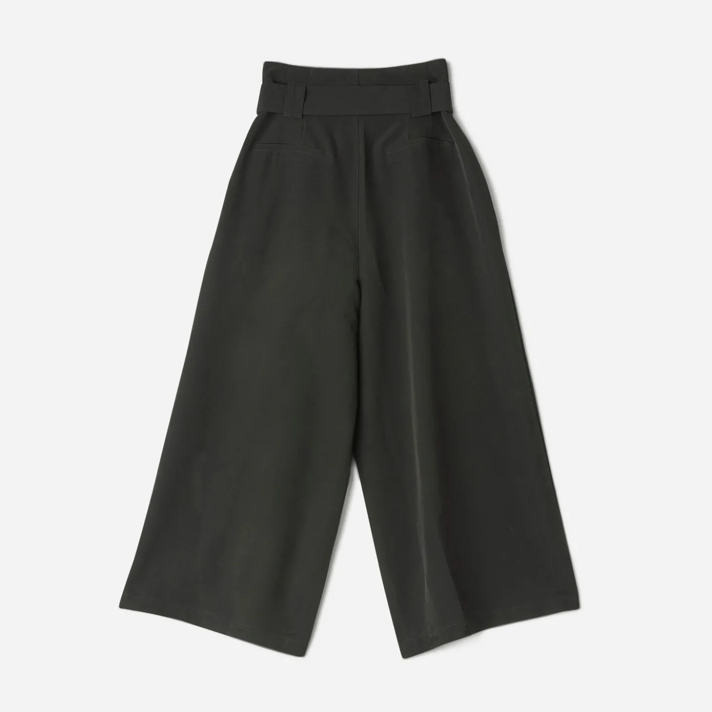 Pantalon taille haute TEXTO noir cropped et large