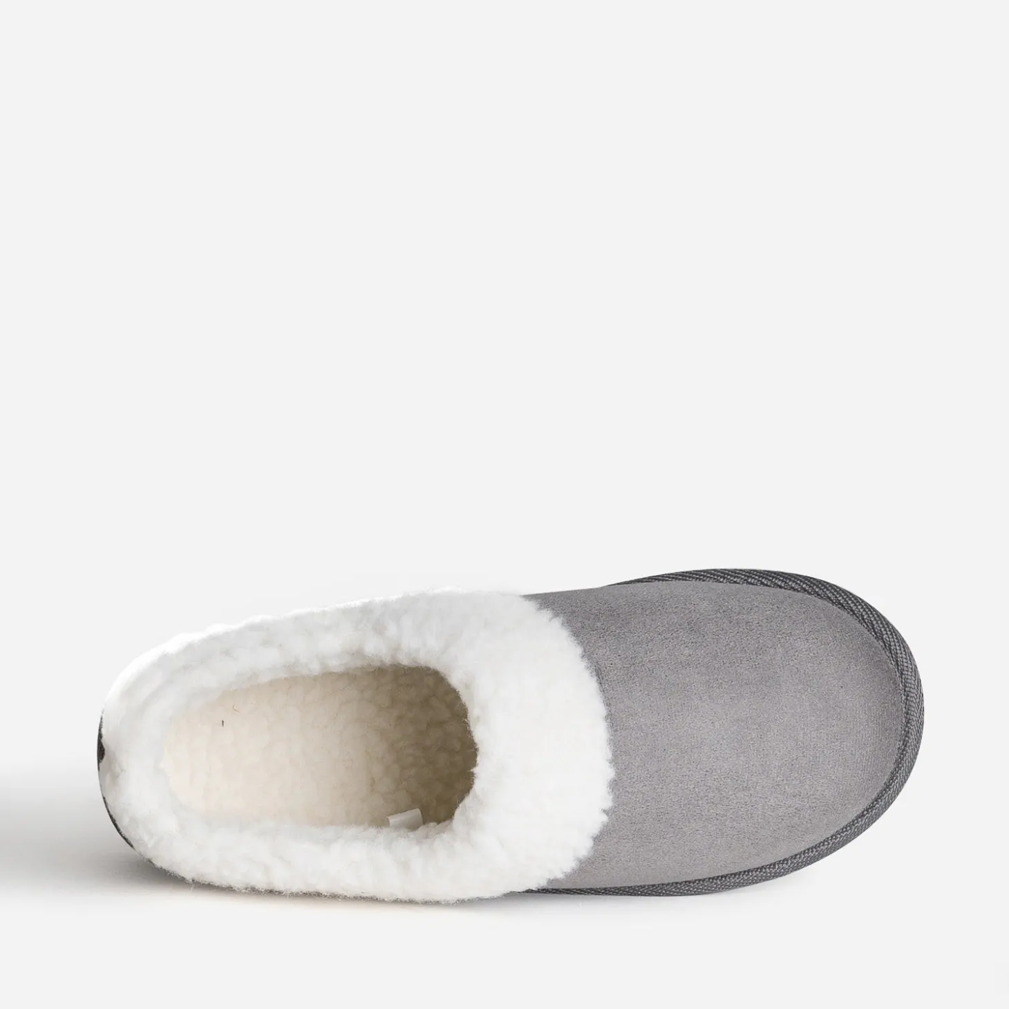 Pantoufle grise fourrée