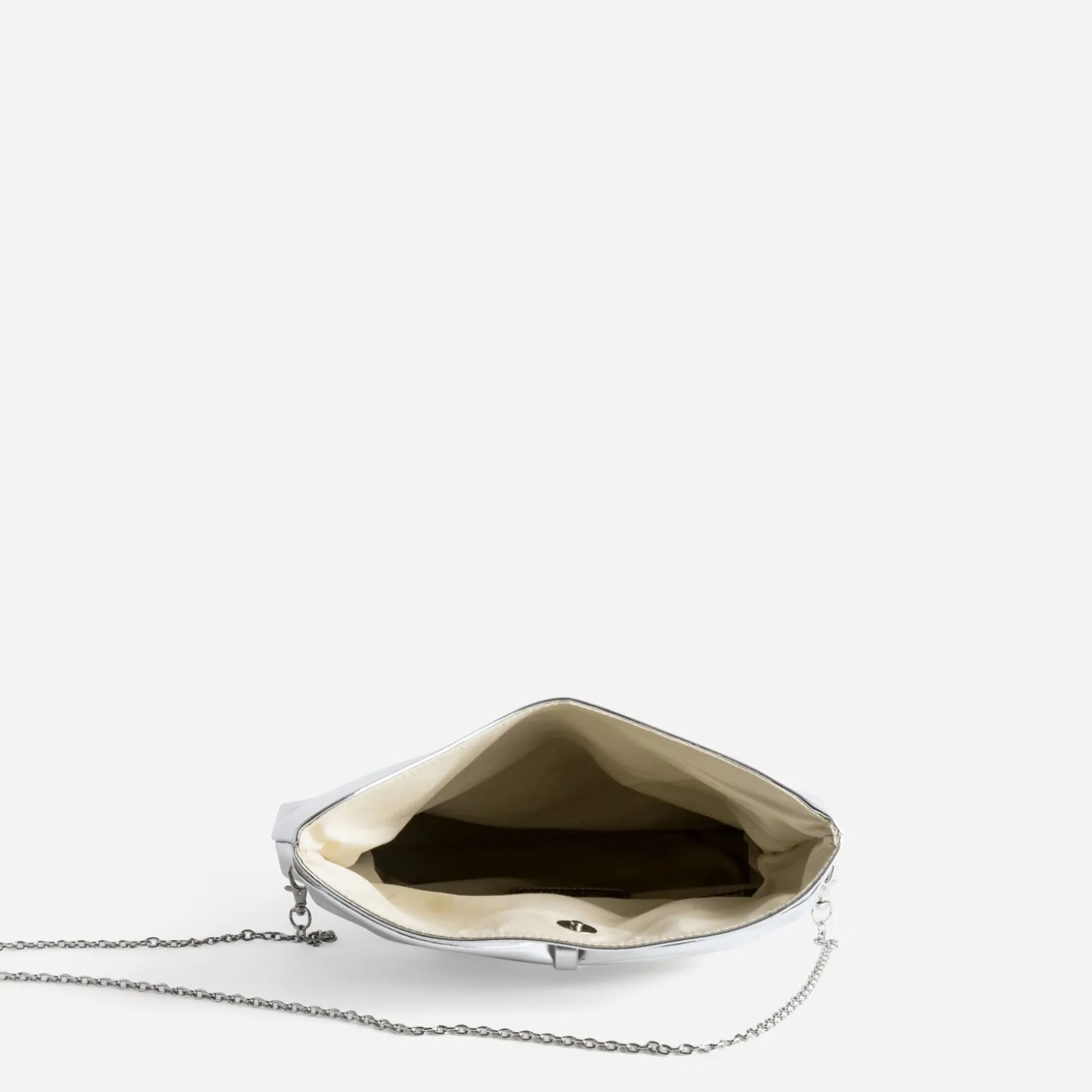 Pochette argentée maxi nœud