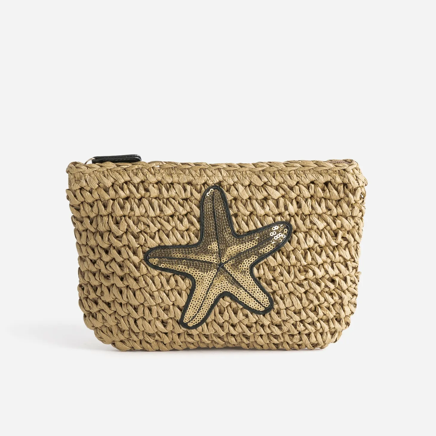 Pochette beige à patch étoile