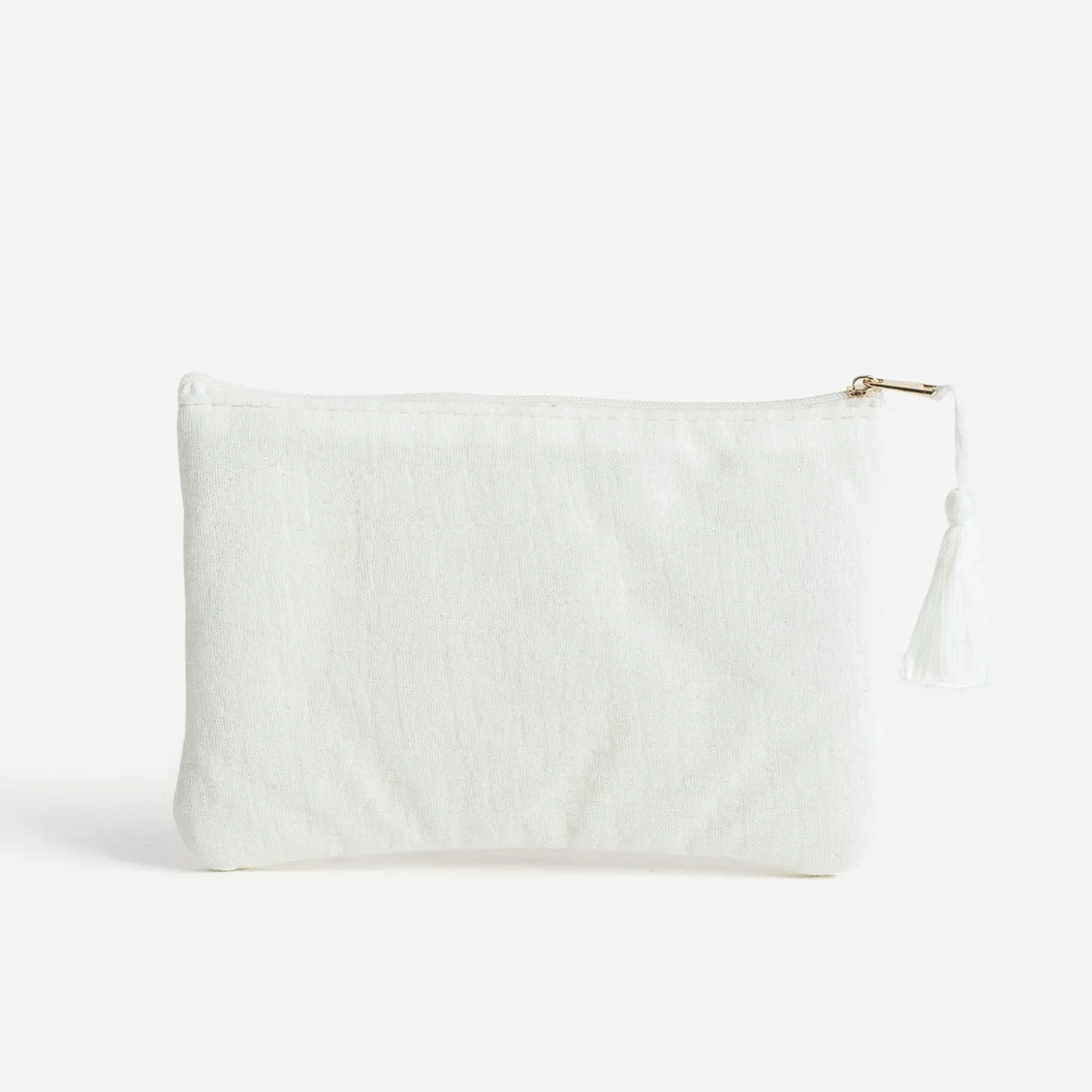 Pochette écrue à message doré