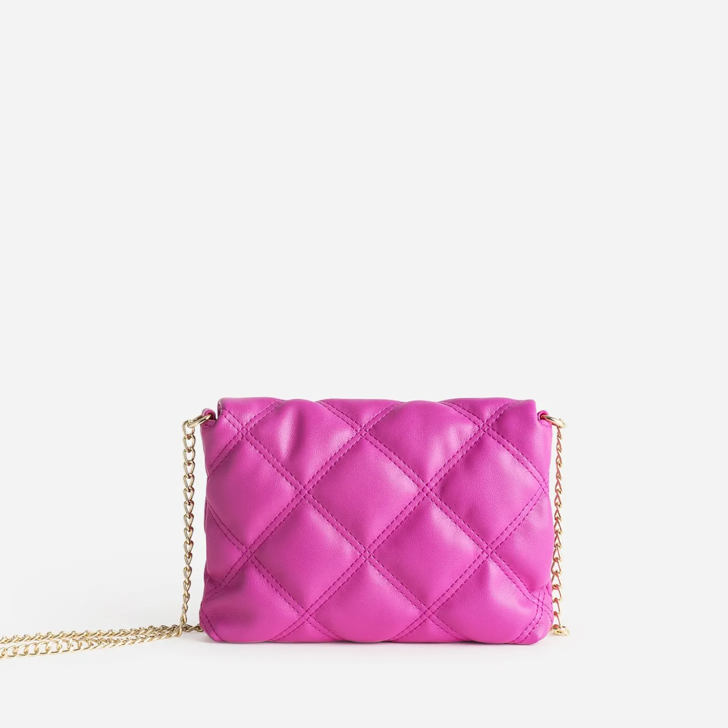 Pochette TEXTO rose matelassée