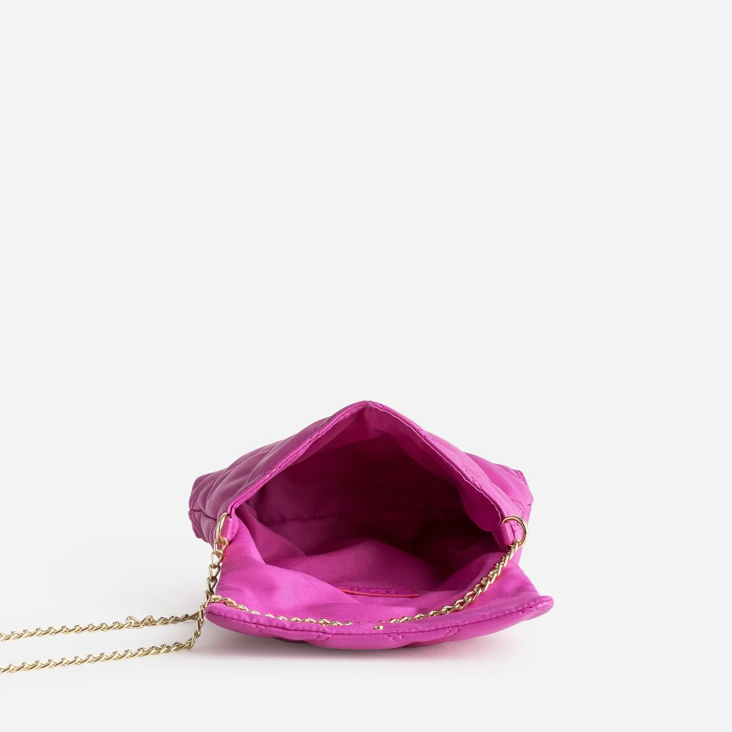 Pochette TEXTO rose matelassée