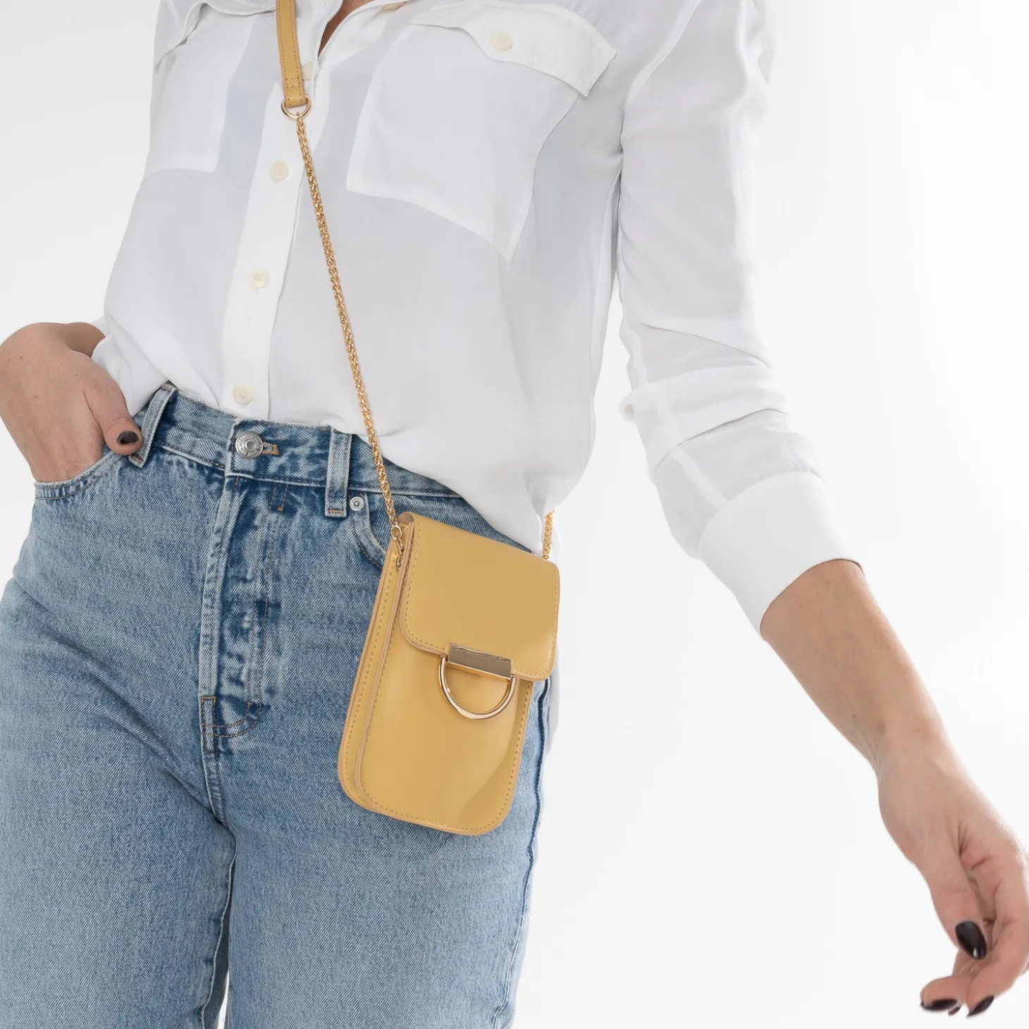 Pochette-téléphone TEXTO banana cream