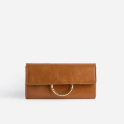 Portefeuille cognac pour femme