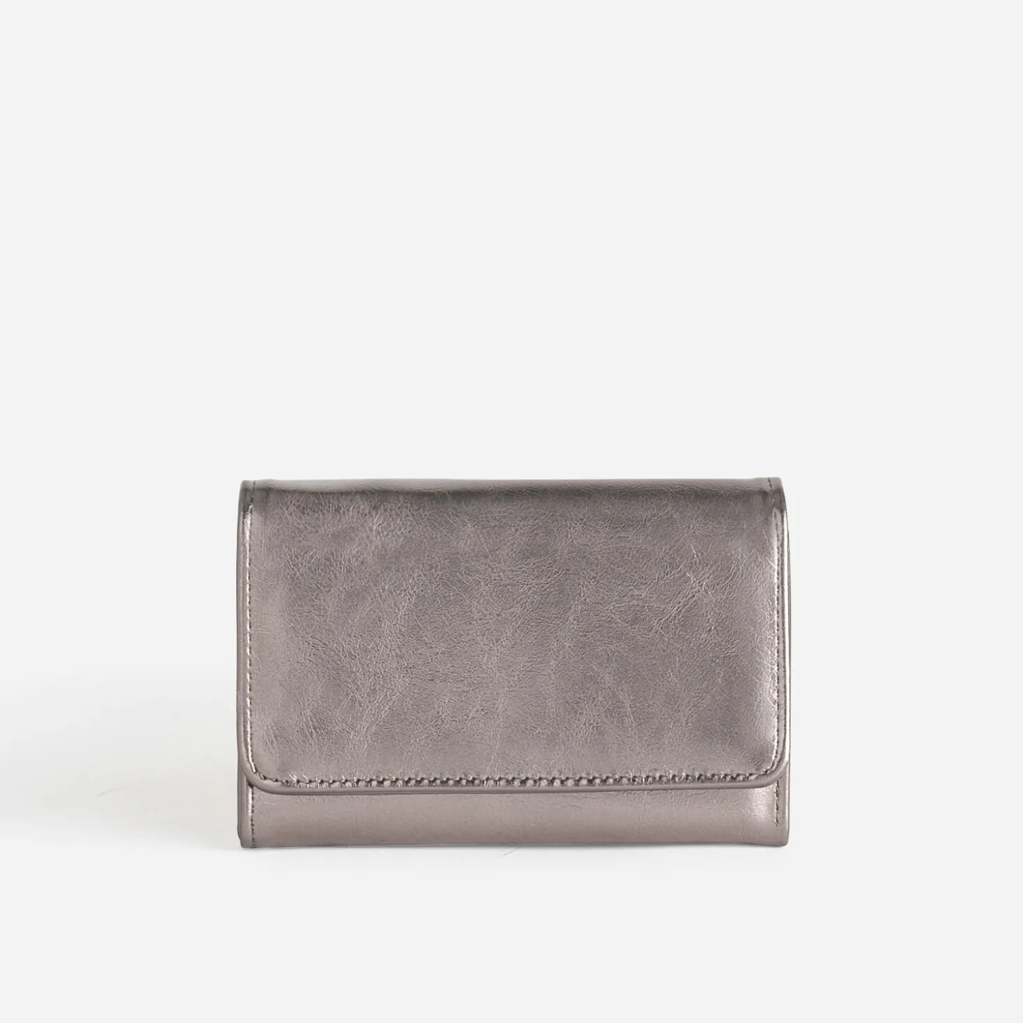 Portefeuille gris foncé métallisé