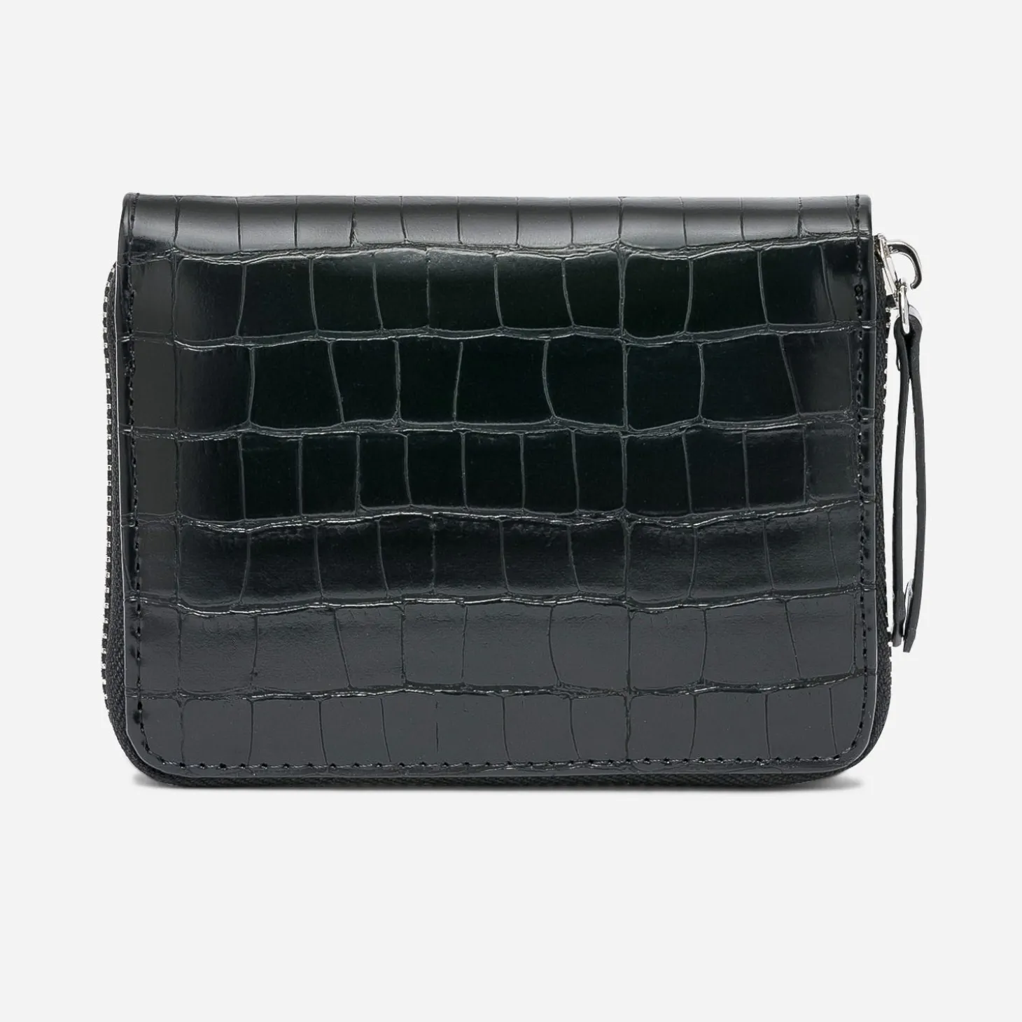 Portefeuille TEXTO noir effet croco