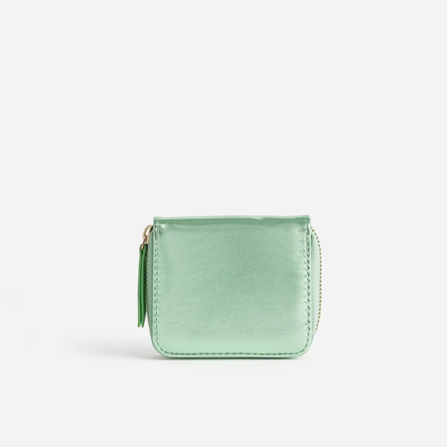 Porte-monnaie vert métallisé