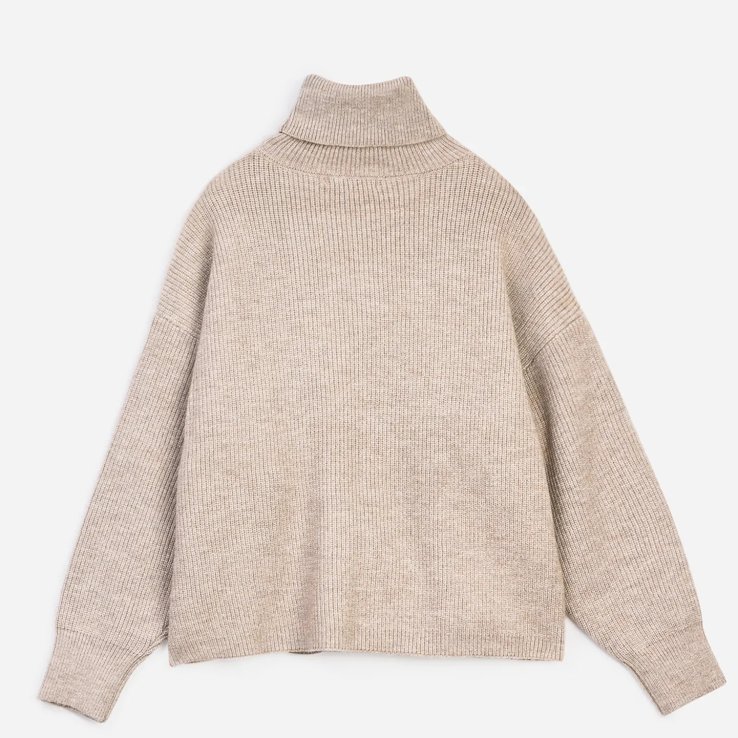 Pull TEXTO beige oversize
