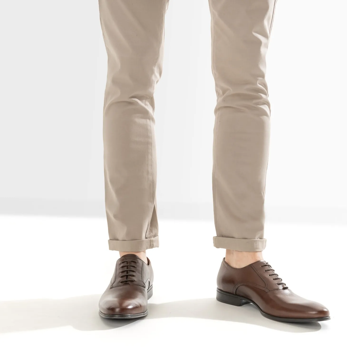 Richelieu marron en cuir