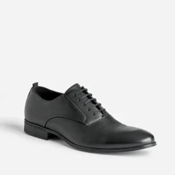 Richelieu noir en cuir