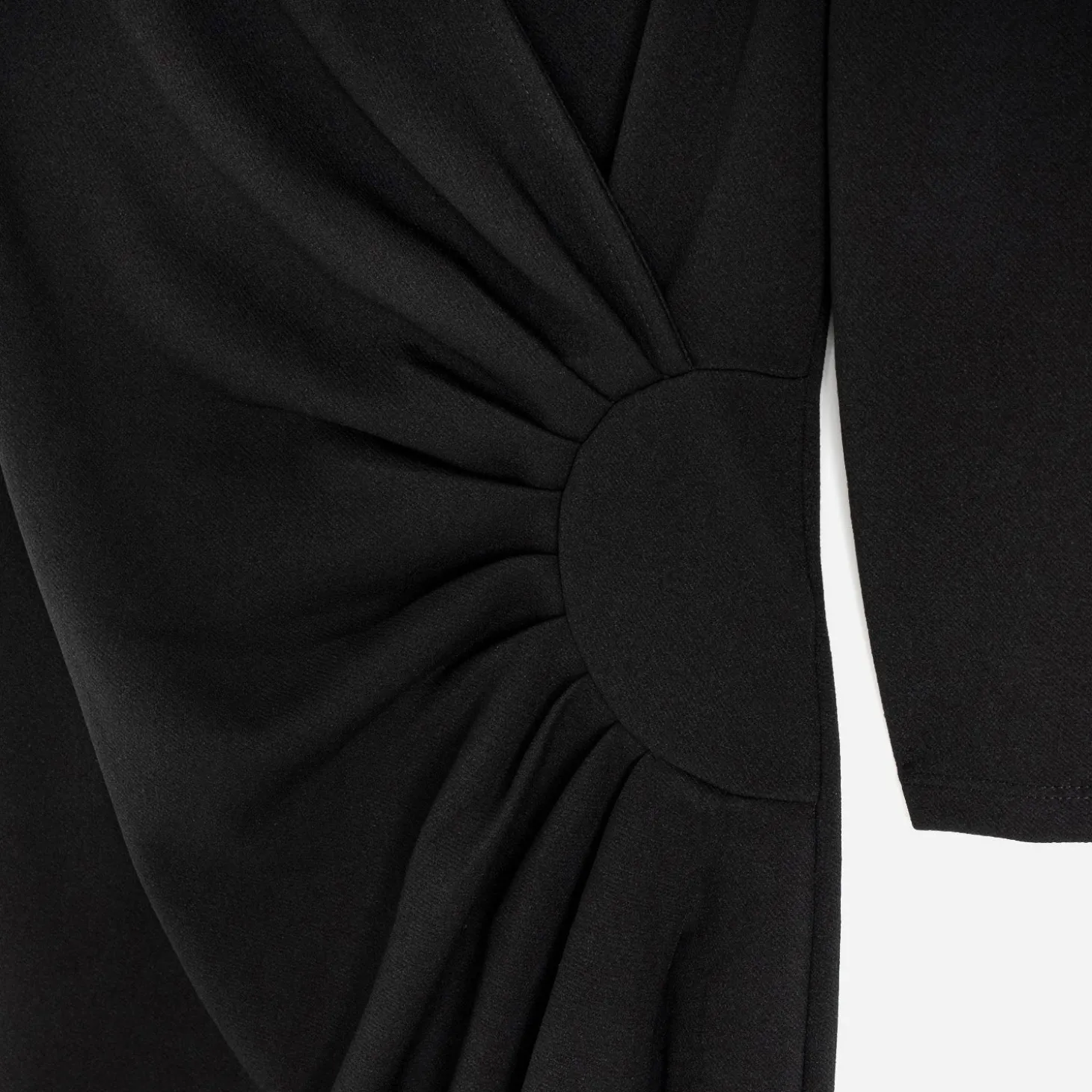 Robe TEXTO noire drapée