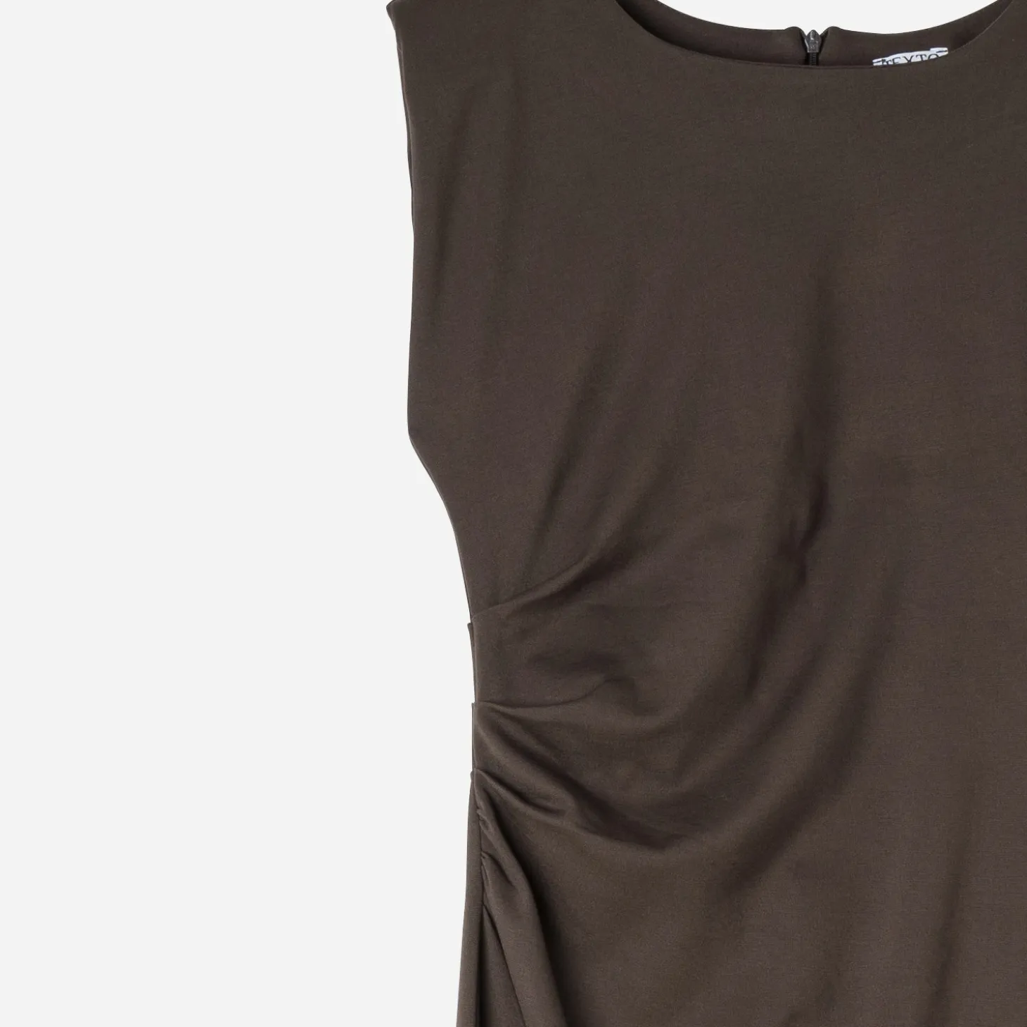 Robe-tube longue TEXTO chocolat