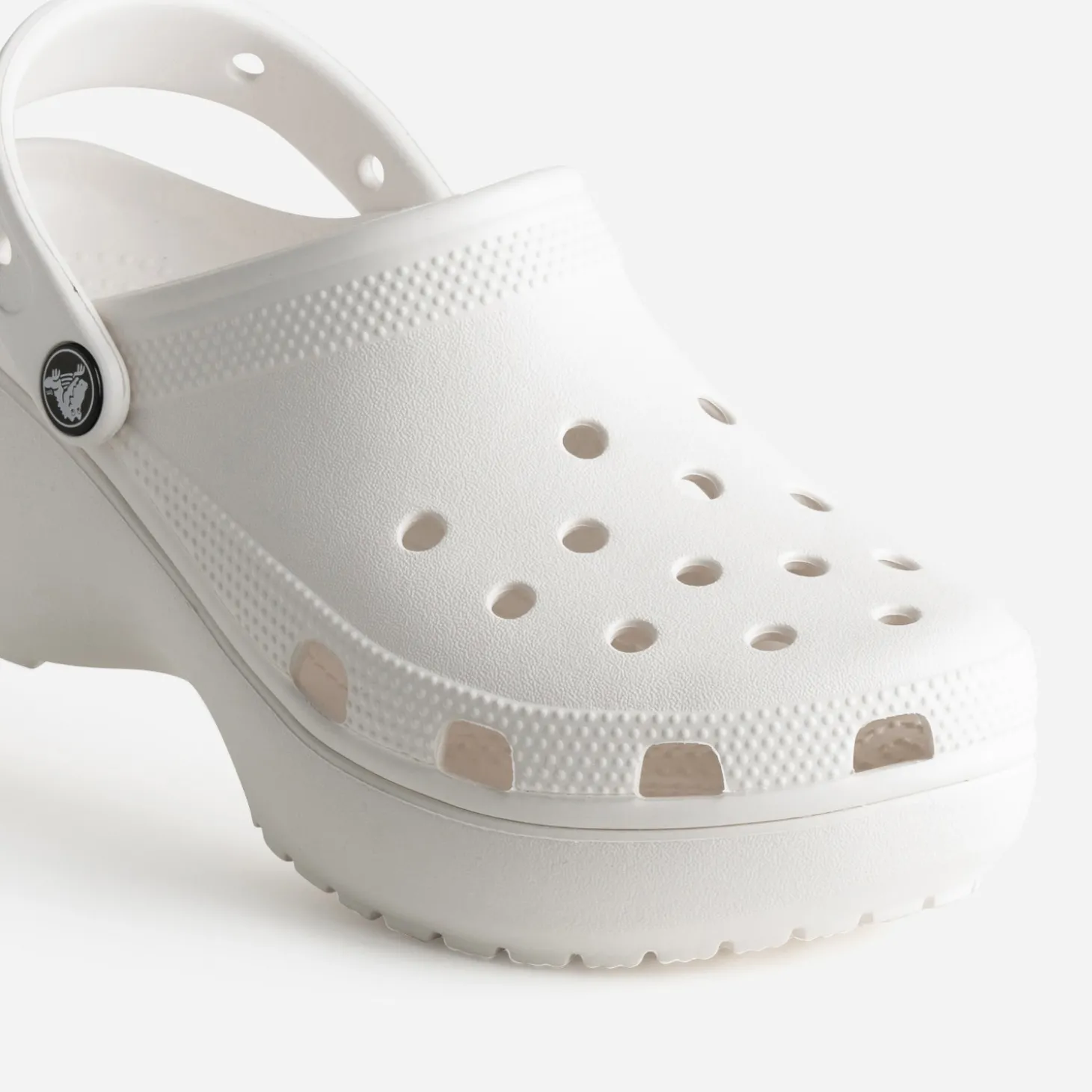 Sabot CROCS blanc à plateforme