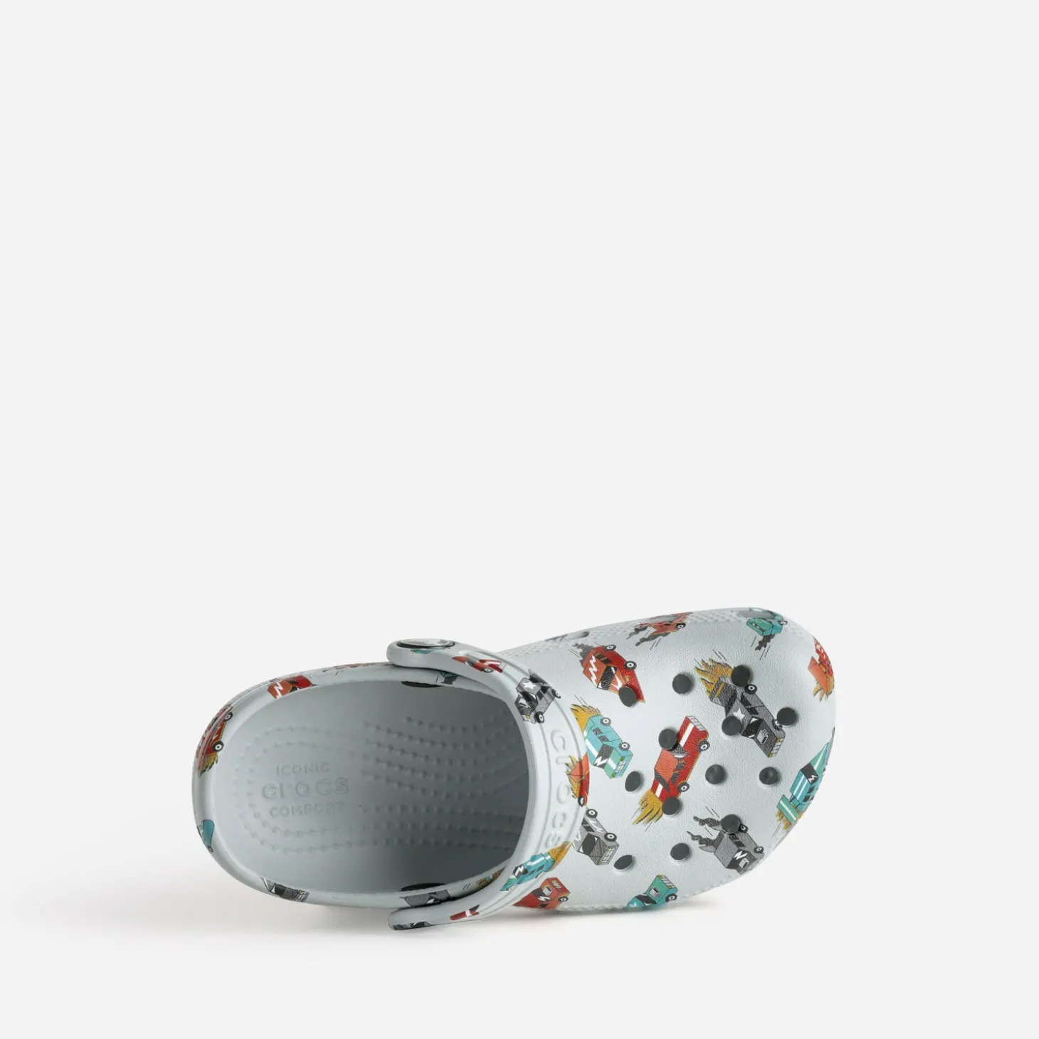 Sabot CROCS gris motif voitures