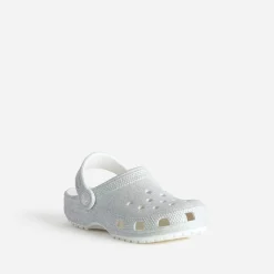 Sabot CROCS gris pailleté iridescent