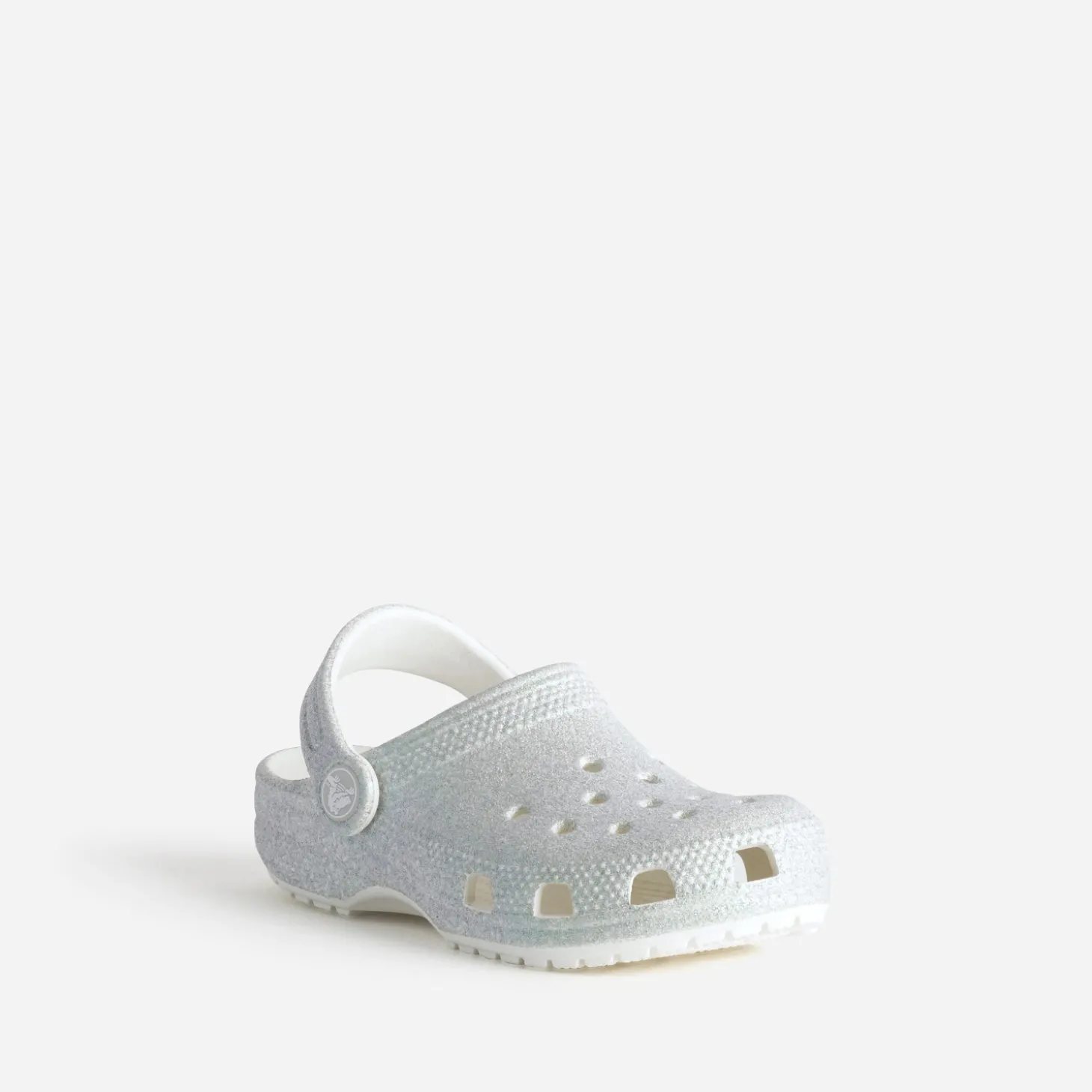 Sabot CROCS gris pailleté iridescent
