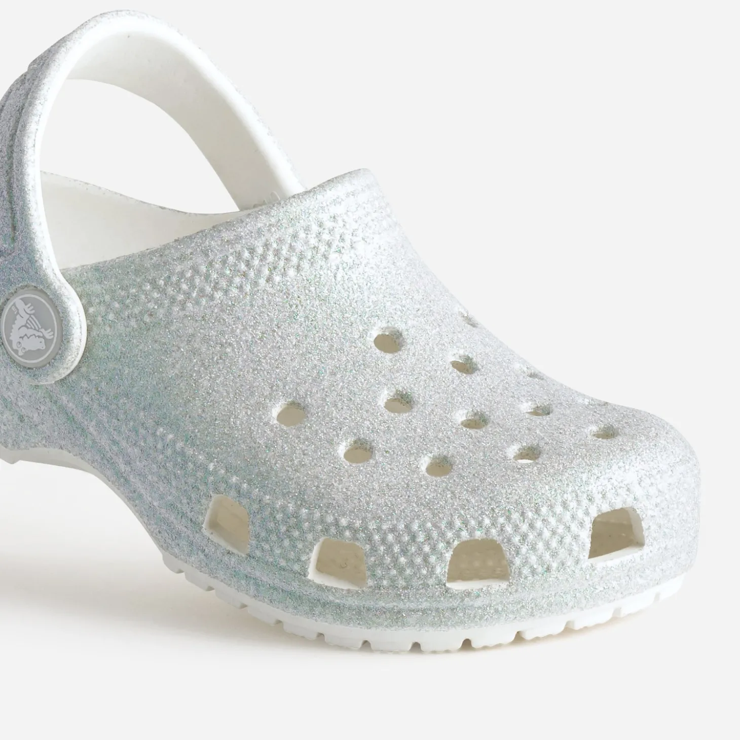 Sabot CROCS gris pailleté iridescent