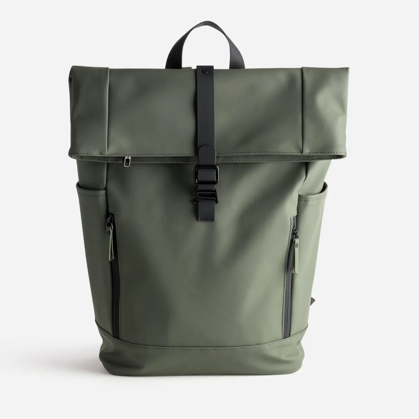Sac à dos kaki mat toucher gomme