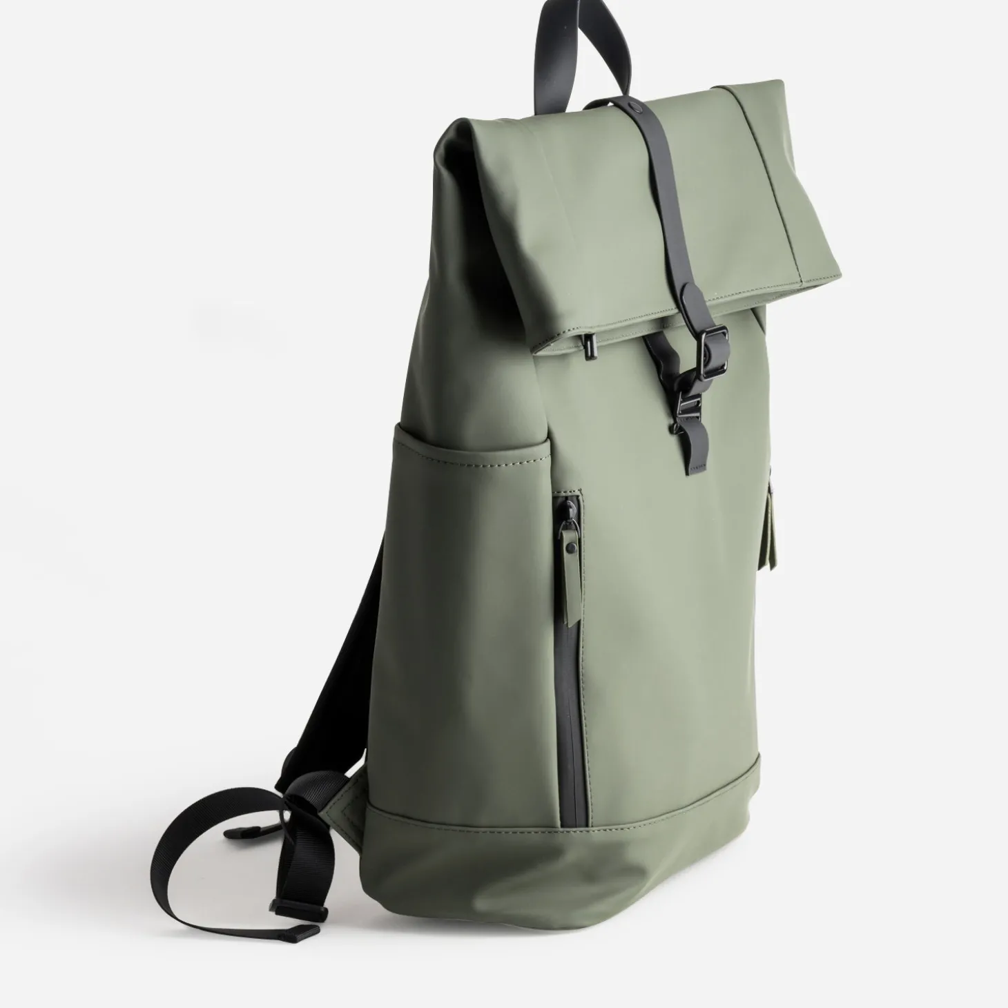 Sac à dos kaki mat toucher gomme