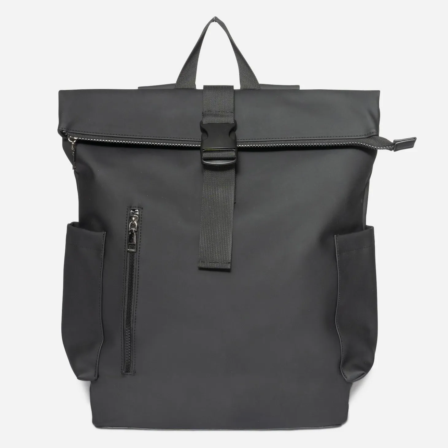 Sac à dos noir enduit mat
