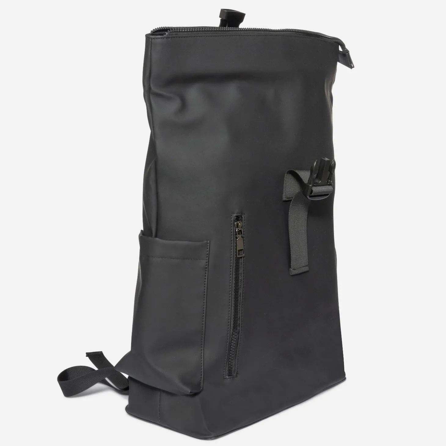 Sac à dos noir enduit mat