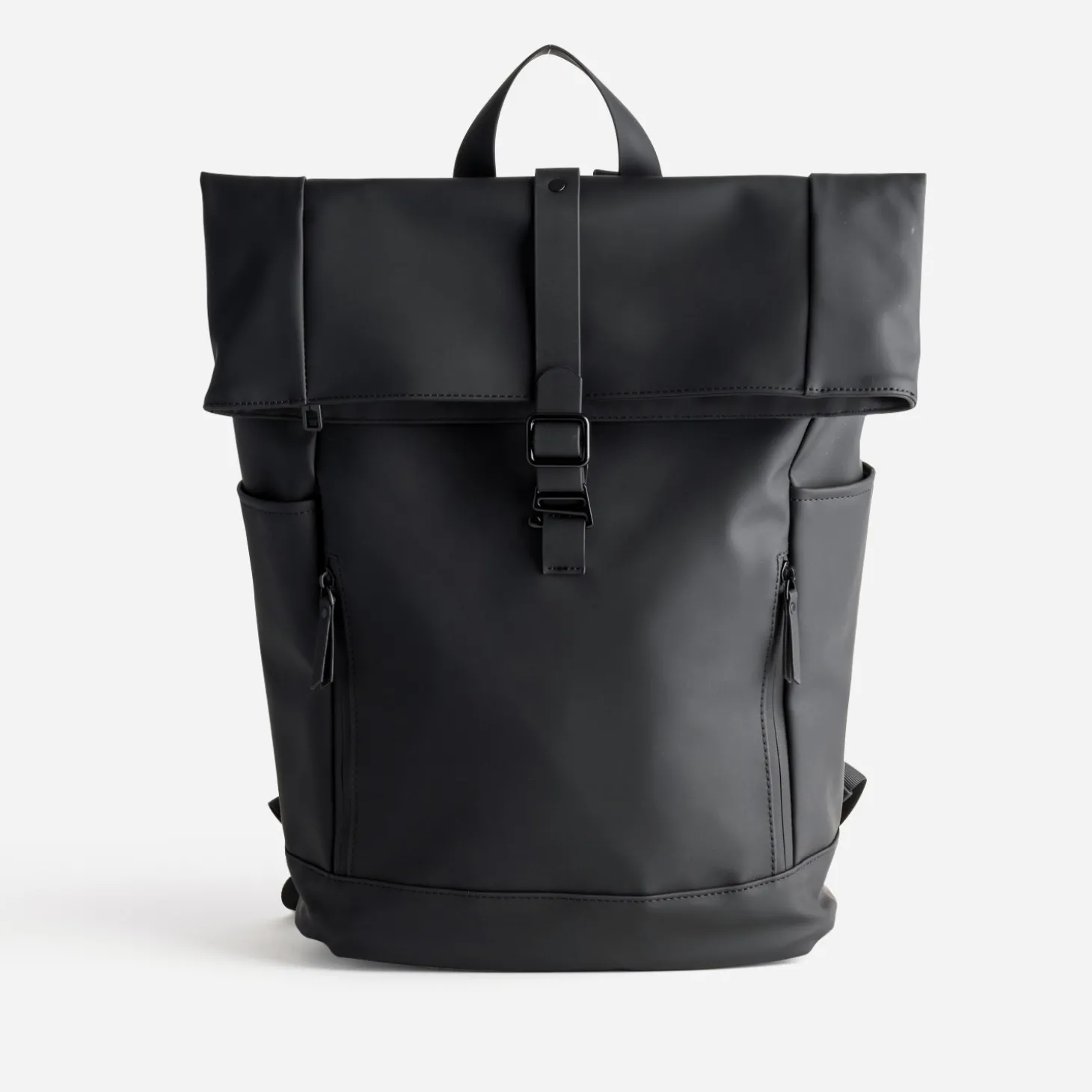 Sac à dos noir mat toucher gomme