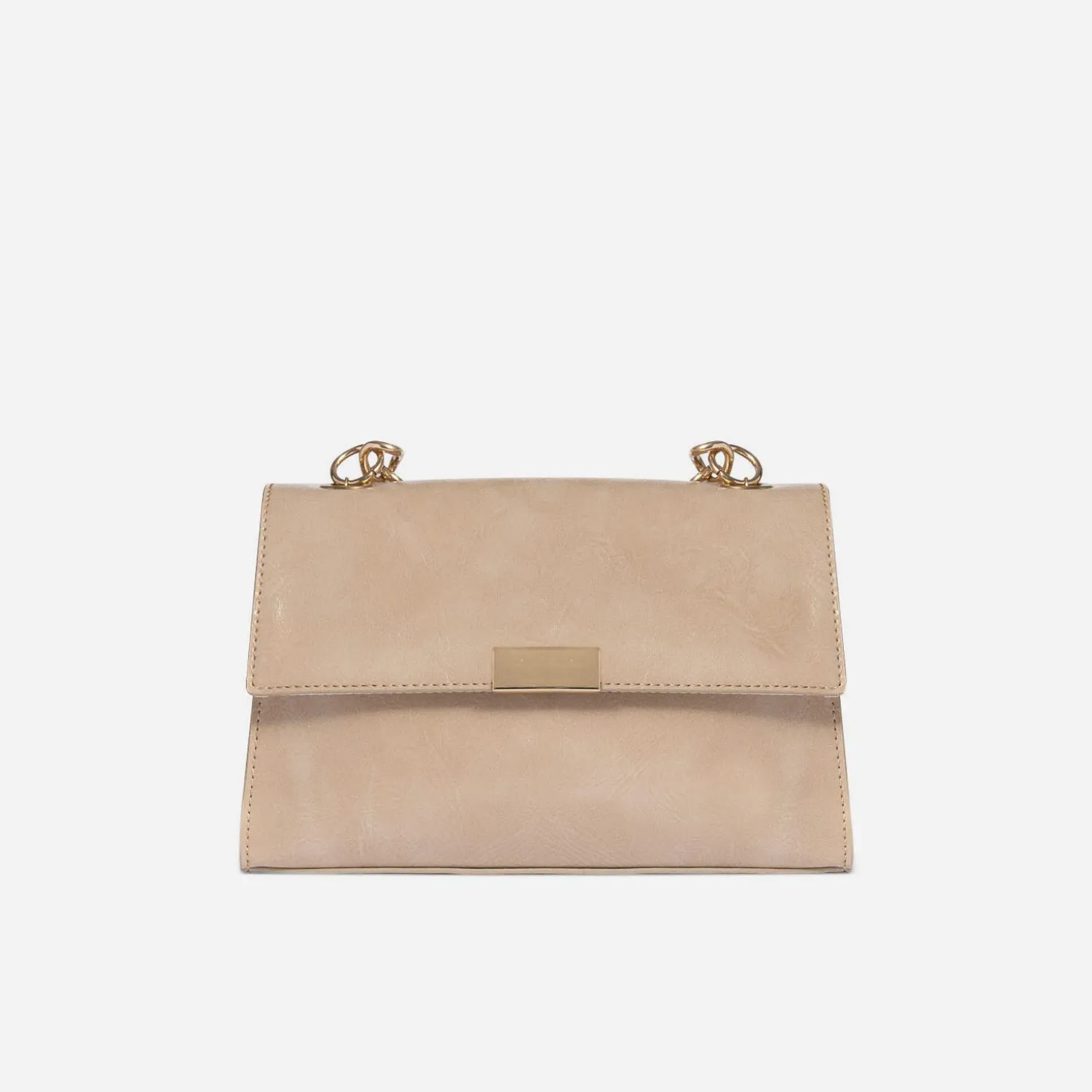 Sac à main beige rosé verni
