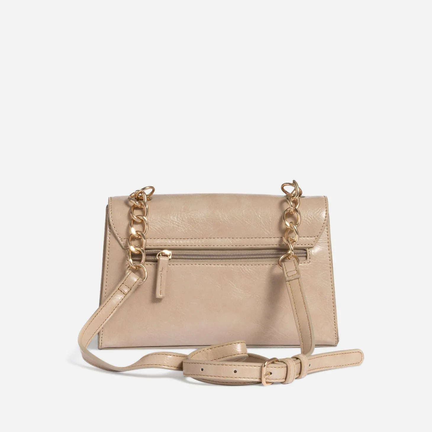 Sac à main beige rosé verni