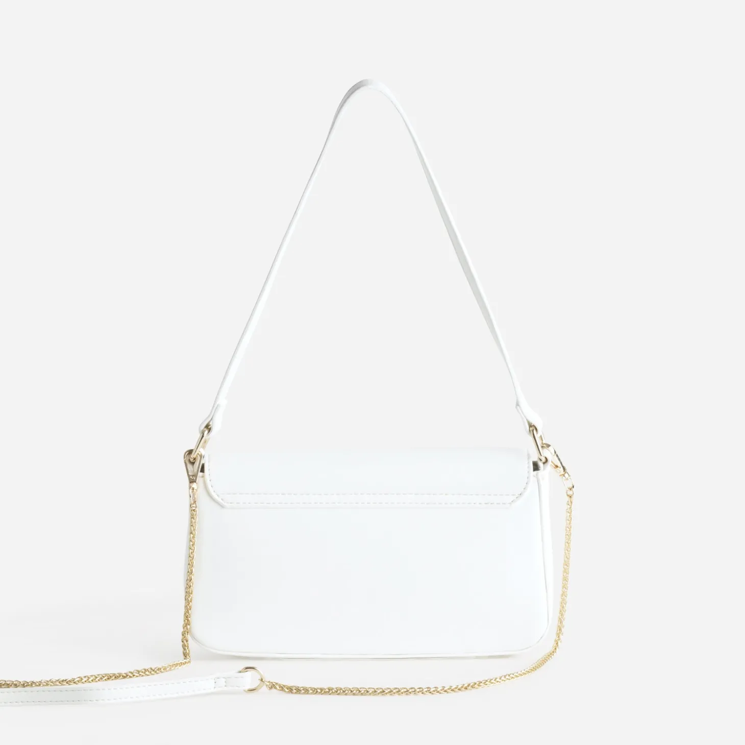 Sac à main blanc métalleries dorées