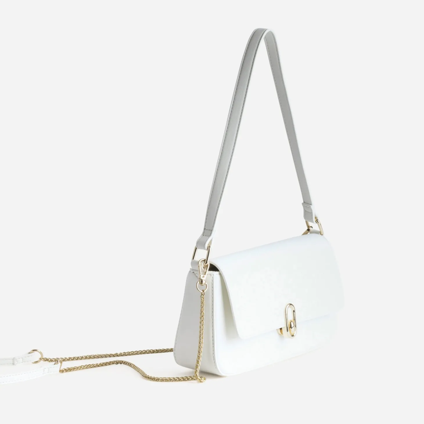 Sac à main blanc métalleries dorées