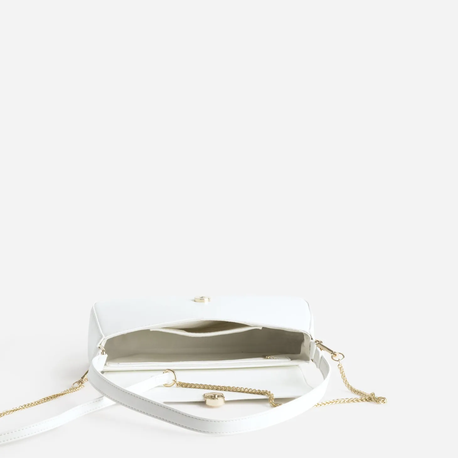 Sac à main blanc métalleries dorées