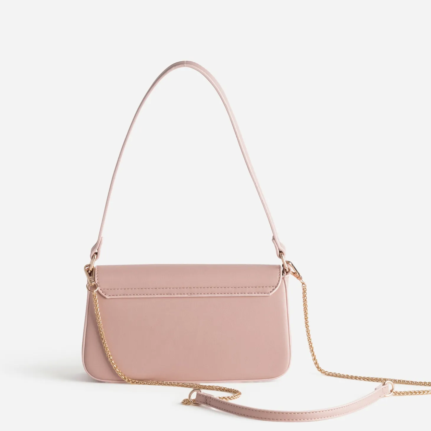 Sac à main bois de rose métalleries dorées