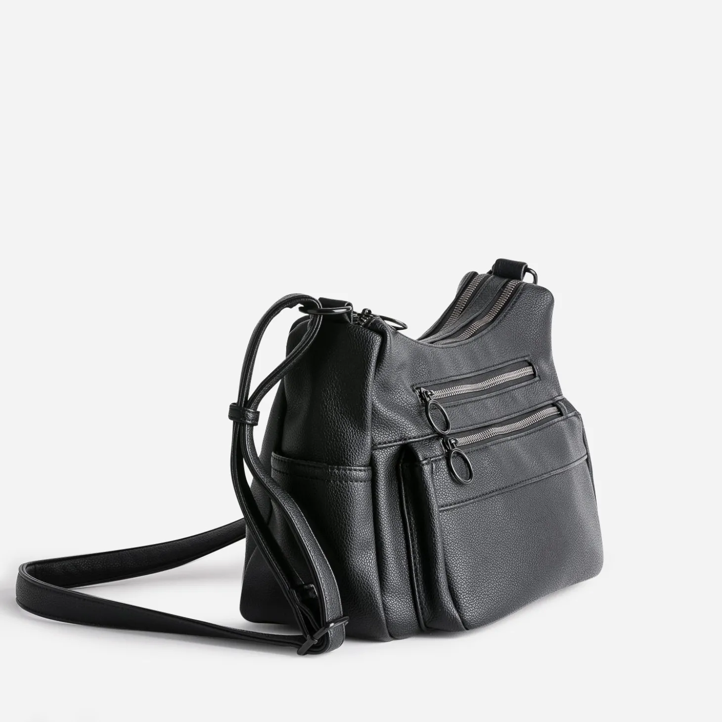 Sac à main noir à 2 compartiments