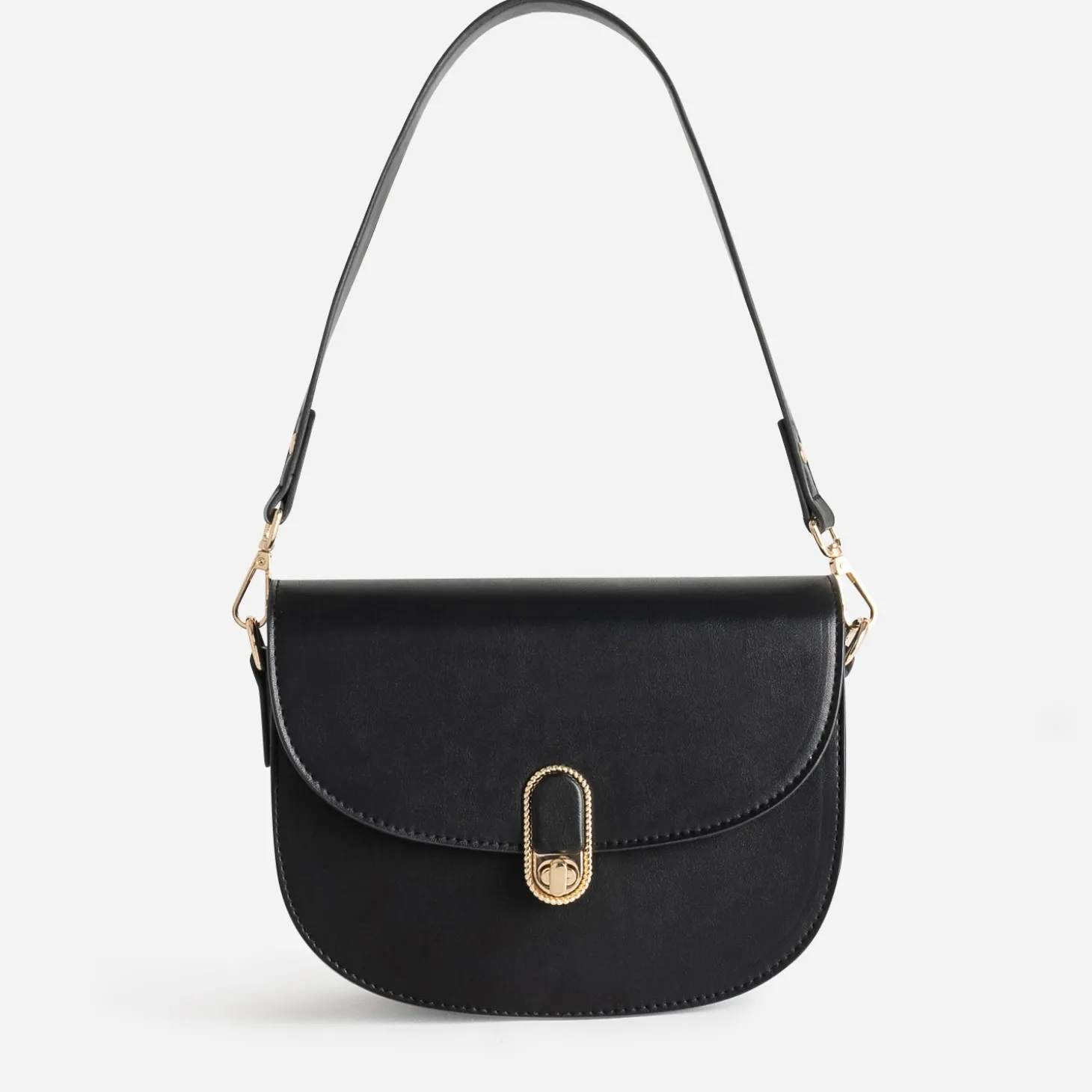Sac à main noir deux bandoulières amovibles