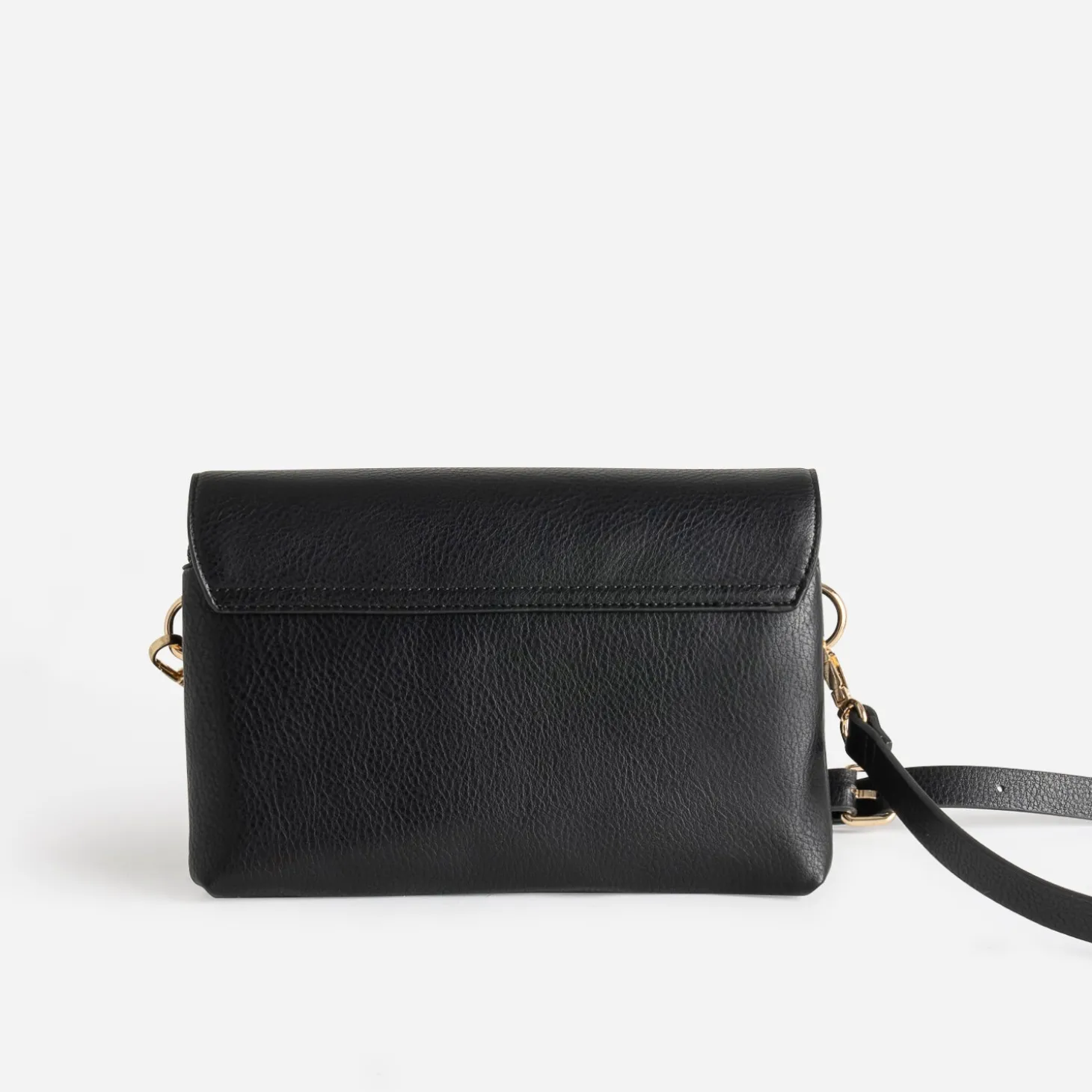 Sac à main noir double compartiment zippé