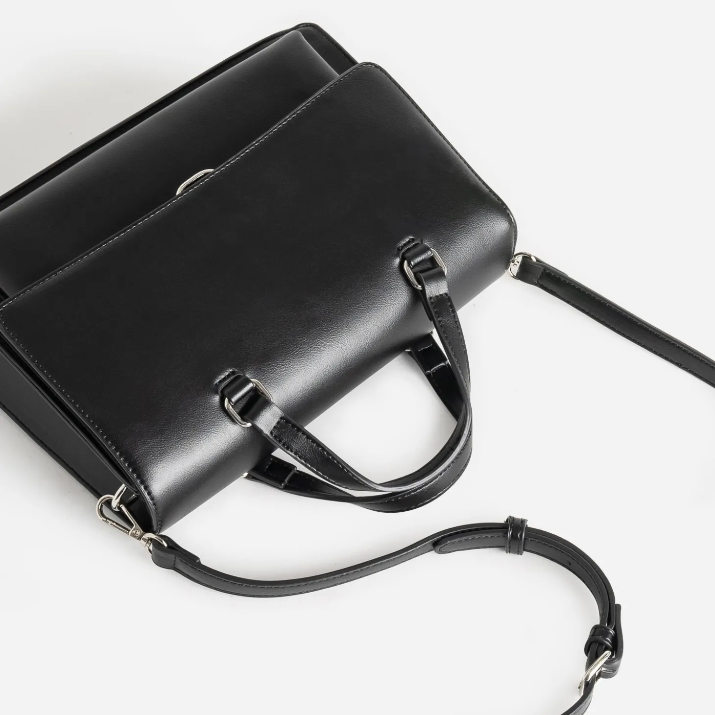 Sac à main noir double porté