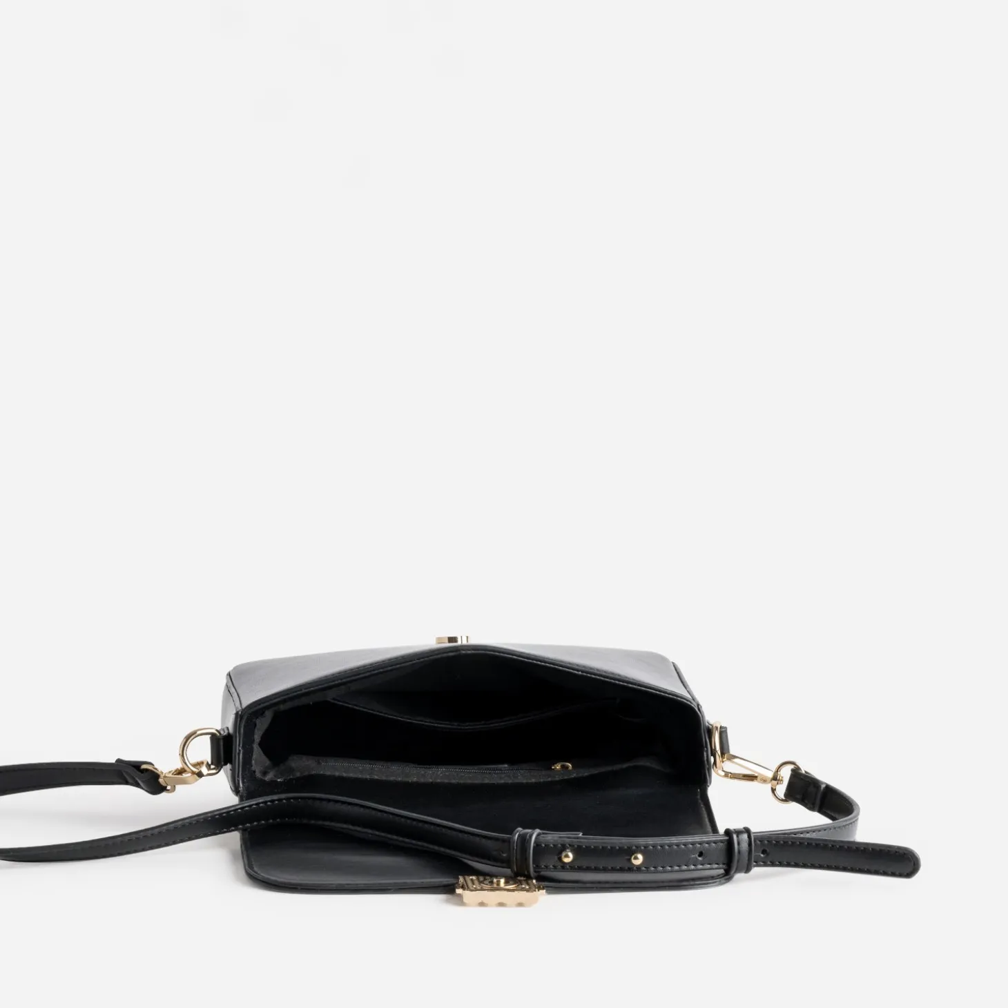 Sac à main noir métalleries dorées