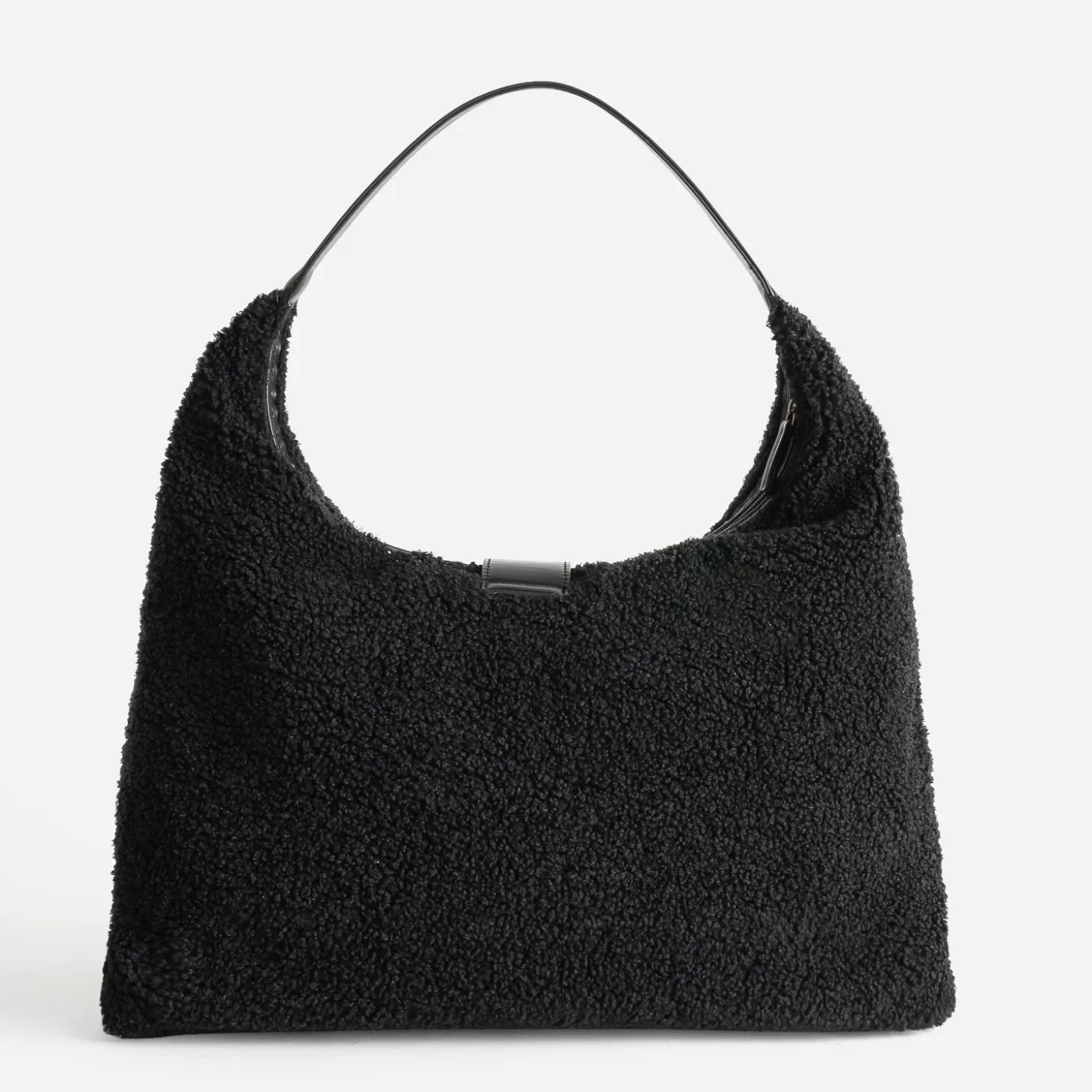 Sac à main noir sherpa