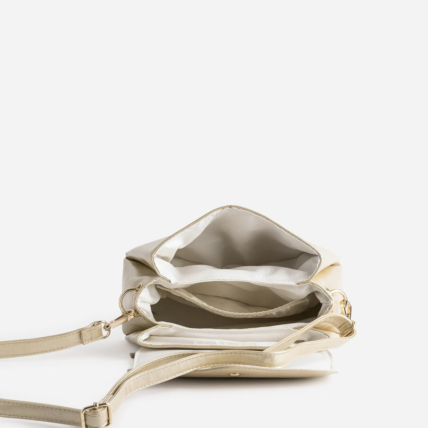 Sac à main or multi-compartiment