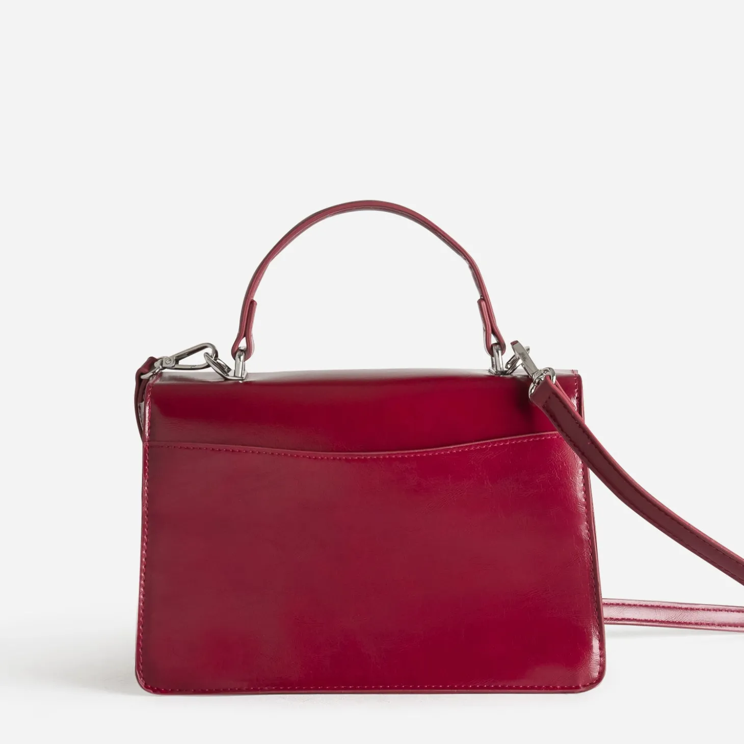 Sac à main rouge foncé