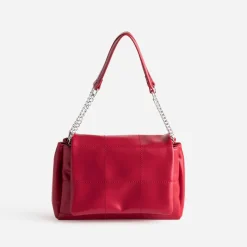 Sac à main rouge matelassé