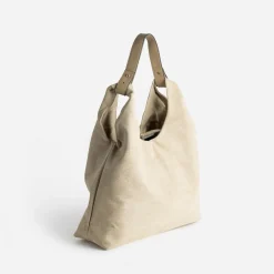 Sac à main TEXTO beige suedé
