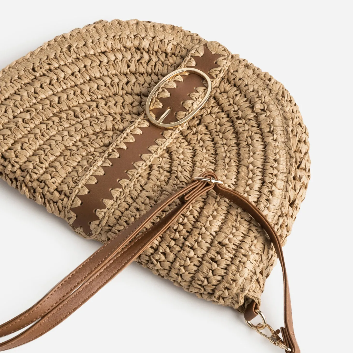 Sac à main TEXTO beige tressé