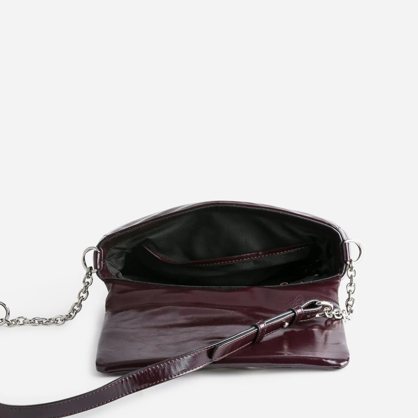 Sac à main TEXTO bordeaux glacé décor mors